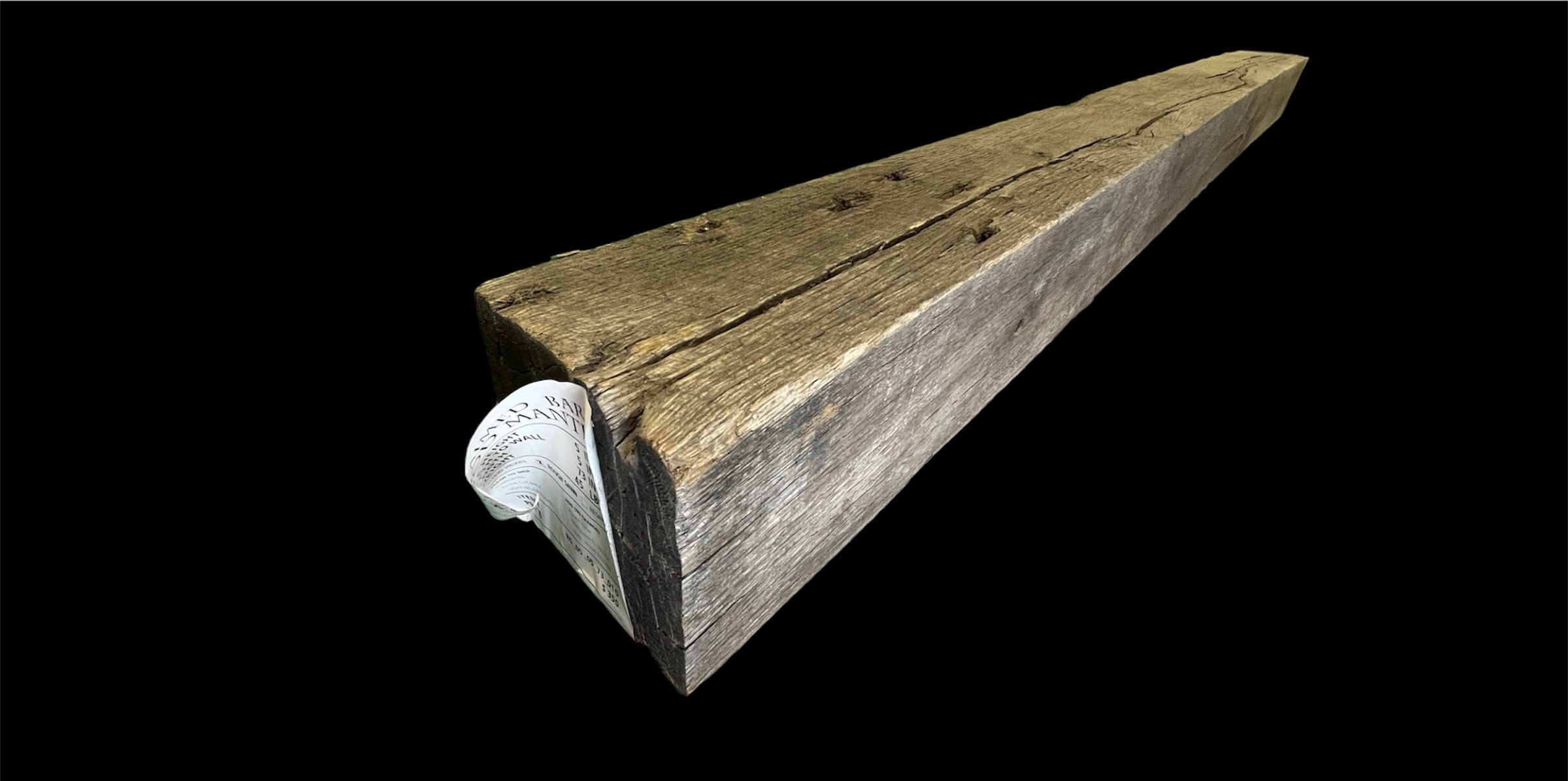 6 Foot Rough Sawn Reclaimed Wood Mantel