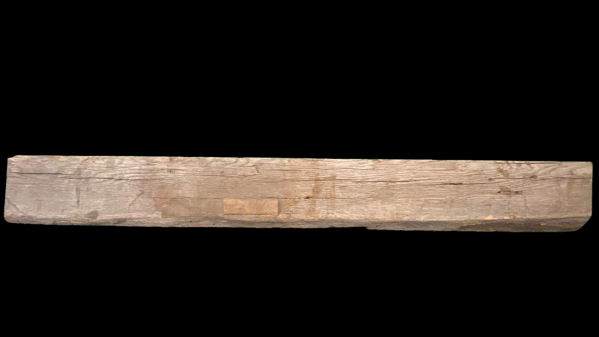 6 Foot Solid Rough Sawn Reclaimed Barn Wood Mantel  Top Face